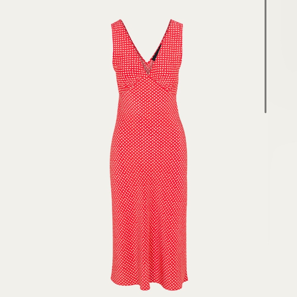 Realisation Par Red Polka Dot Midi Dress